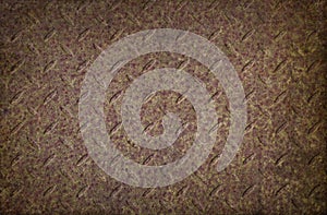 Very old diamond rusty steel plate - grunge texture