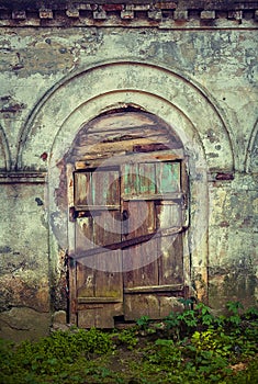 Very old door close up