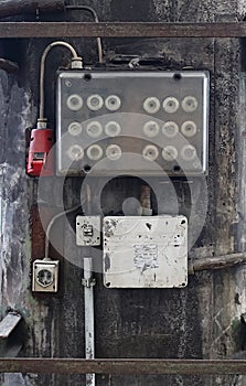 Very old electric installtion with cables and fuses