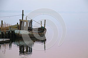 Very old fishing boat awaiting scrapping