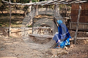 Very old indian villager woman