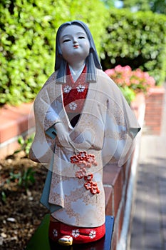 Very old japanese clay doll.