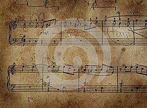 Very old music sheet