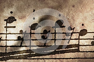 Very old music sheet