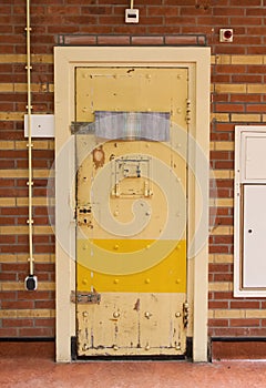 Very old prison door