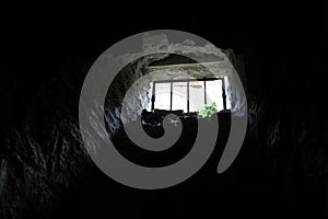 very old prison window