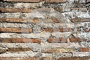 Very Old roman red brick wall texture