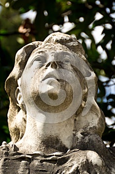 Very old statue of a woman