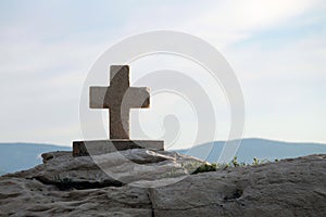 Very old stone christian cross