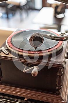 Very Old Vintage Gramophone, Color photograph