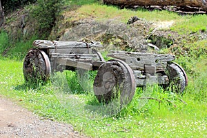 Very old wooden settlers wagon