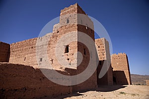 Very popular filmmakers reconstructing the kasbah Ait - Benhaddou, Morocco