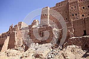 Very popular filmmakers reconstructing the kasbah Ait - Benhaddou, Morocco