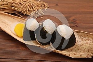 It is a very popular food in Japan. It is also called `omusubi` or `nigiri-meshi` and is often used for lunch boxes.