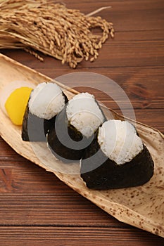 It is a very popular food in Japan. It is also called `omusubi` or `nigiri-meshi` and is often used for lunch boxes.