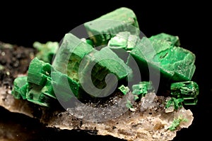 Very Radioactive and green Torbernite Mineral
