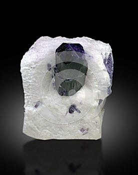 Very rare scapolite crystal on matric mineral specimen from badakhshan afghanistan