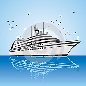 A very realistic view of Cruise Ship, similar to t