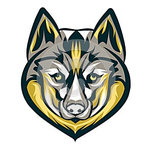 very savage wolf head vector, for squad and community logo