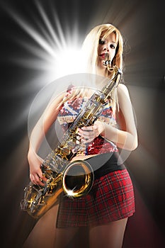 Very saxy girl
