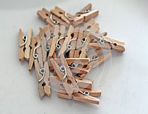 Very small mini natural wooden clips for photo, and handcraft