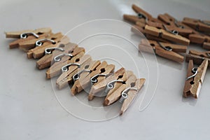 Very small mini natural wooden clips for photo, and handcraft