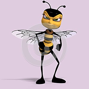 Very sweet render of a honey bee in yellow and