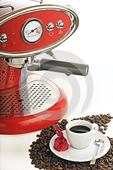 Very tasteful espresso with coffee maker photo