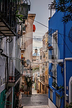 Very touristy historical neighborhood of the city of Alicante photo