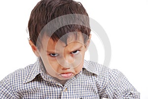 Very very angry kid great expression