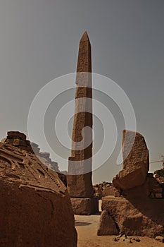 Very well preserved obelisk and inscriptions in Egypt