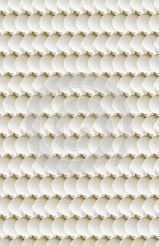 A very white pattern made from circles.