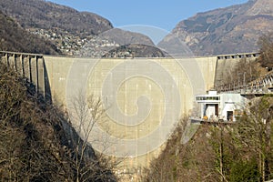 Verzasca dam on the italian part of Switzerland