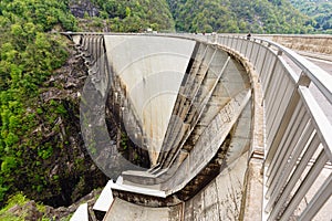 Verzasca Dam on the italian part of Swtzerland