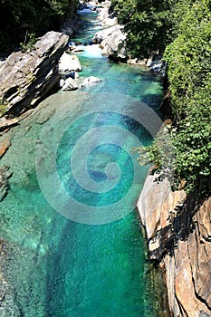 The Verzasca Valley in Tessin, Switzerland