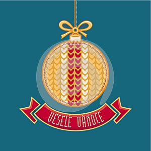 Vesele Vanoce. Merry Christmas. Czech text. photo