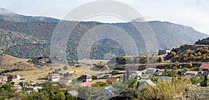 Veseloe village near Sudak. View of village Veseloe on the Black Sea coast on beautiful mountains