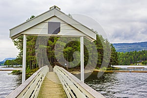 VesleÃÂ¸ye island nature in town Fagernes Fylke Innlandet Norway photo