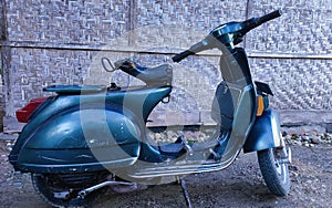 This is a Vespa.  old motorbikes that were popular in the 80-90s