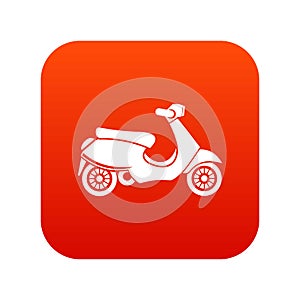 Vespa scooter icon digital red