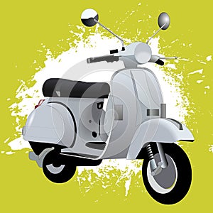 Vespa Scooter white motorcycle vector image