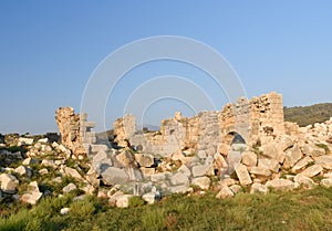 Vespasian Bath of ancient Lycian city Patara. Turkey