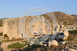 Vespasian Bath of ancient Lycian city Patara. Turkey