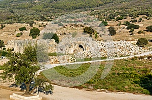 Vespasian Bath of ancient Lycian city Patara. Turkey