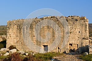 Vespasian Bath of ancient Lycian city Patara. Turkey