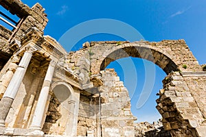 Vespasian Fountain in Side, Turkey