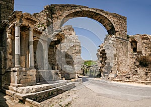 Vespasian Gates in Side, Turkey