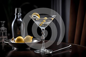 Vesper Martini Cocktail (Generative AI)