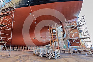 Vessel Tanker on dry dock