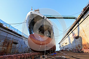 Vessel Tanker on dry dock